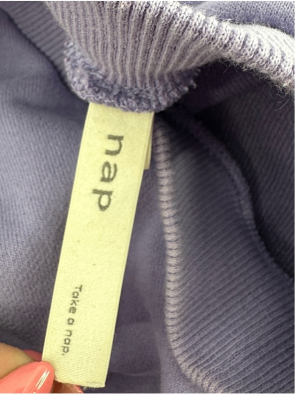 NAP Loungewear Oversized purple Pullover Sweatshirt Drawstring Hem Size XL - Picture 7 of 12